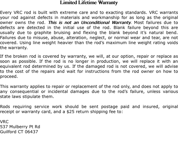 Limited Lifetime Warranty
